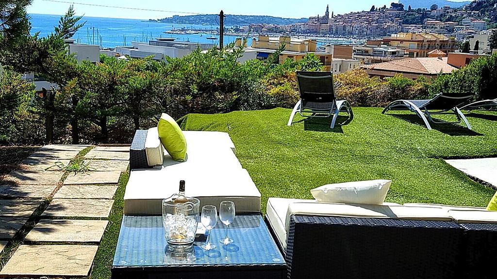 Cap Au Sud,Vue Panoramique Mer,Piscine Мантон Екстер'єр фото